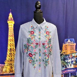 Chelsea & Theodore Floral Embroidered Dress